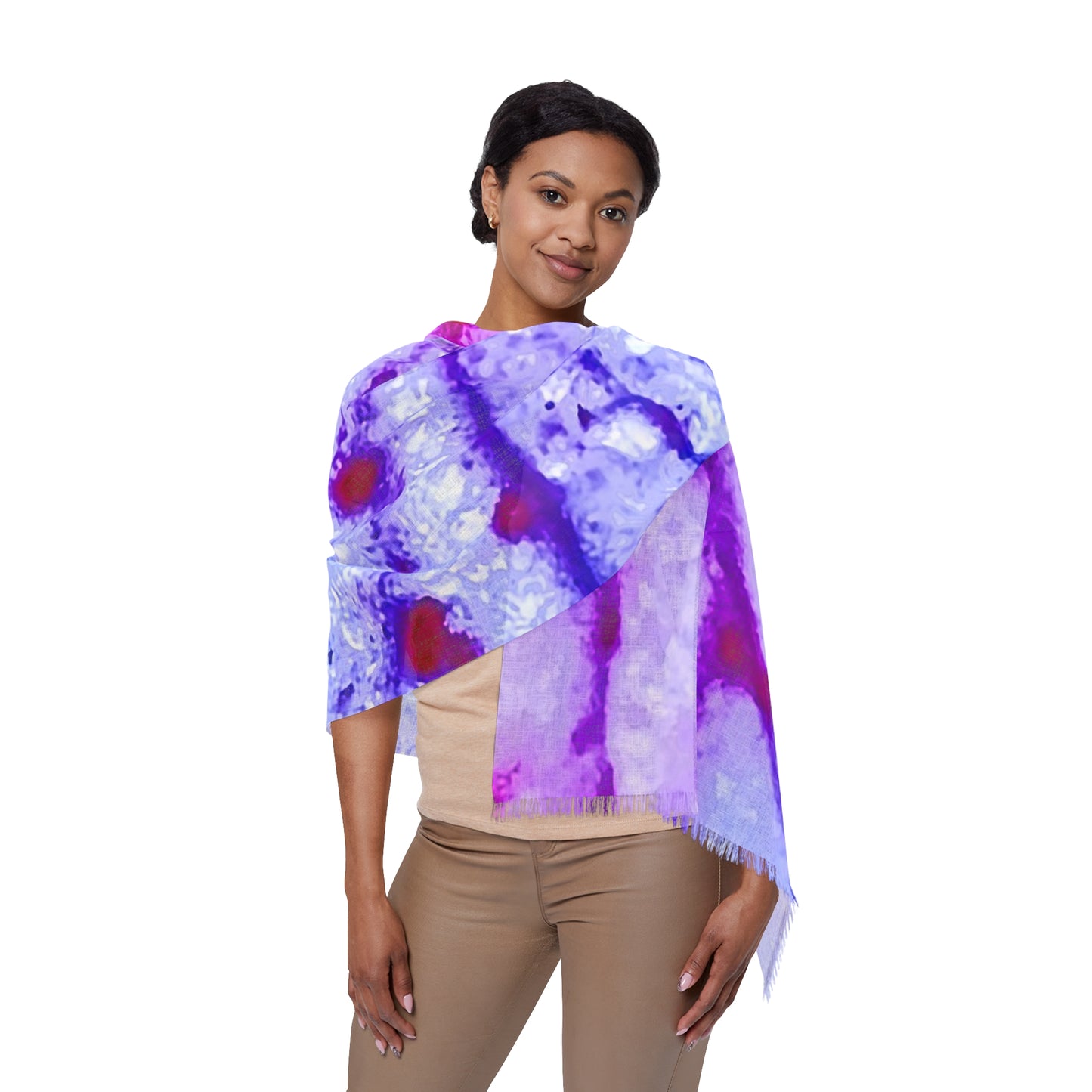 Light Scarf - Raindrops in Violet
