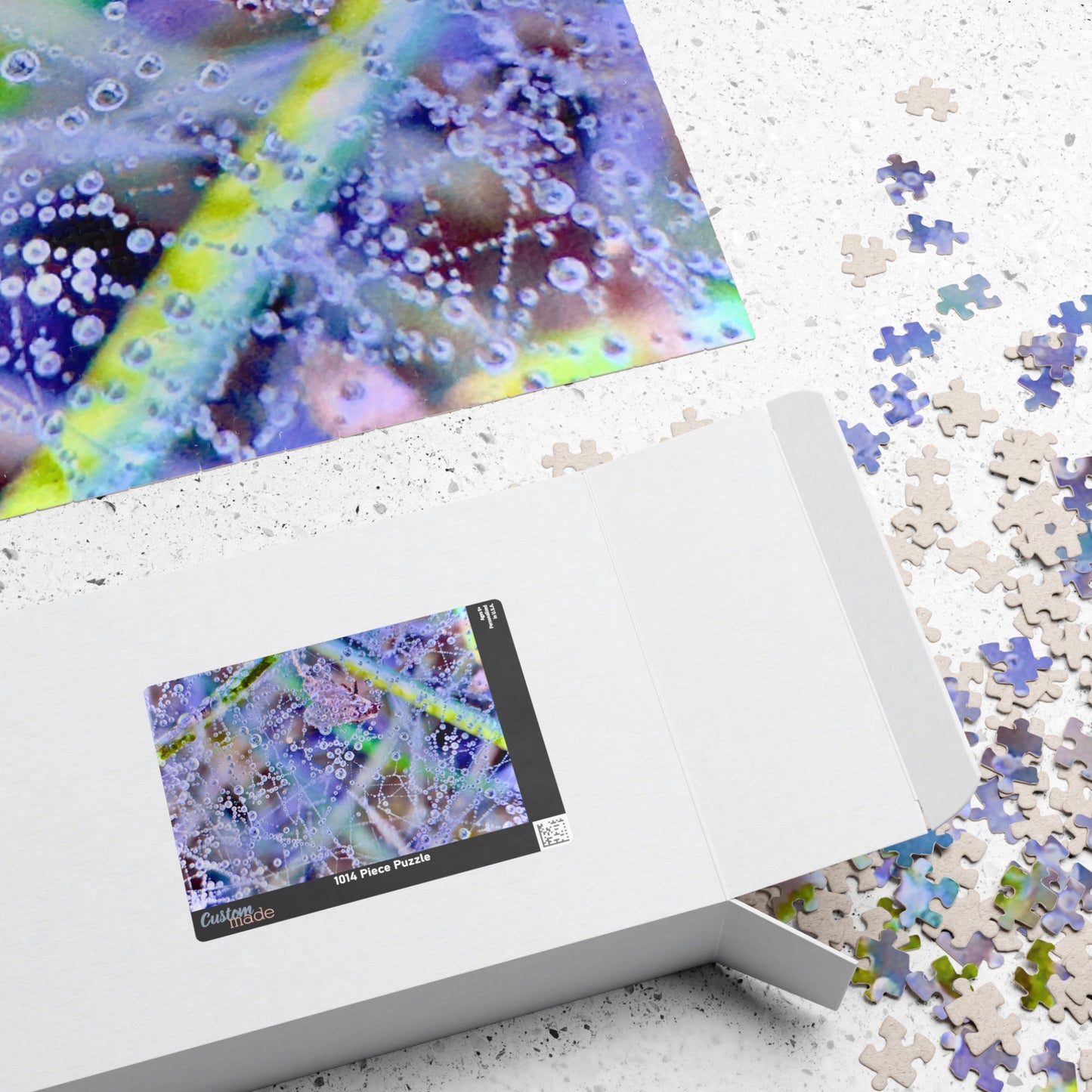 A Puzzle (110, 252, 520, 1014-piece) for the Soft - Rainy Tears on Chipboard Dreams