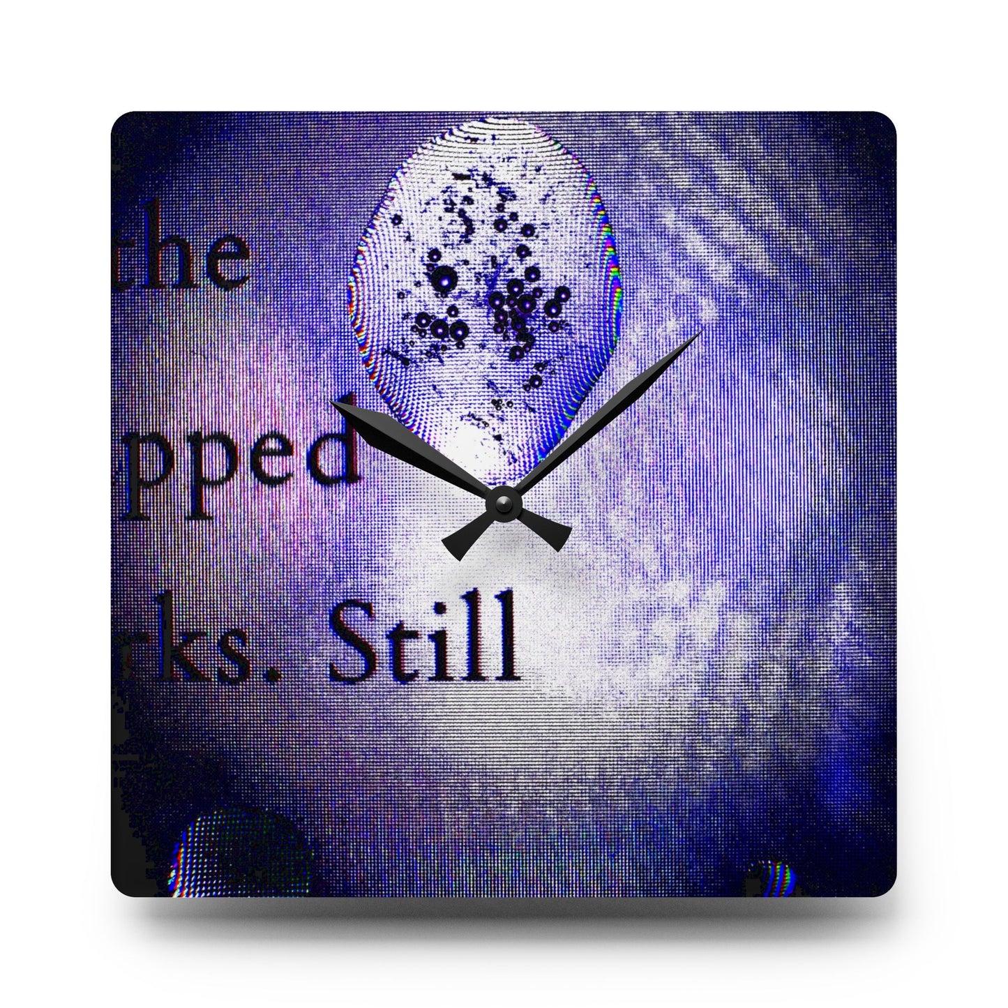 Acrylic Wall Clock - A Tear pressed in Time