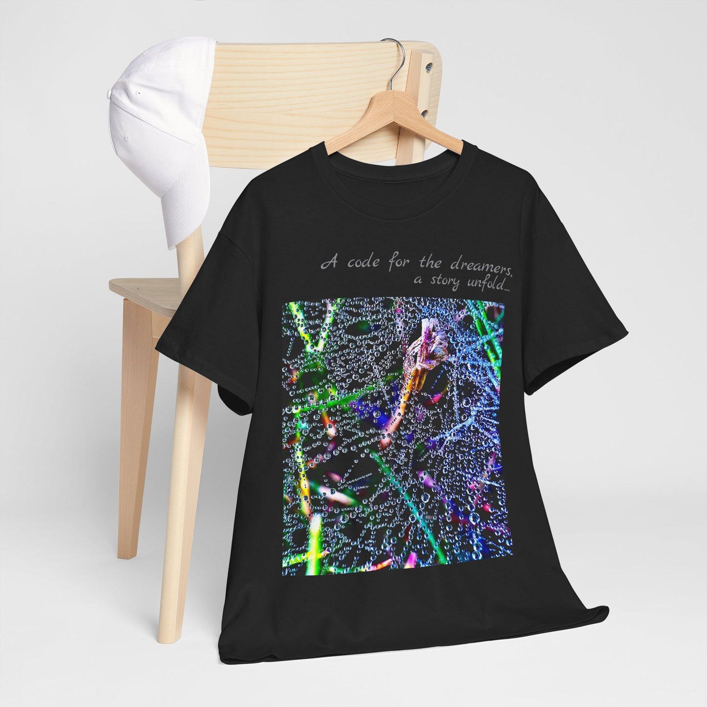 Unisex Cotton Tshirt - Woven in Electric Rainlight