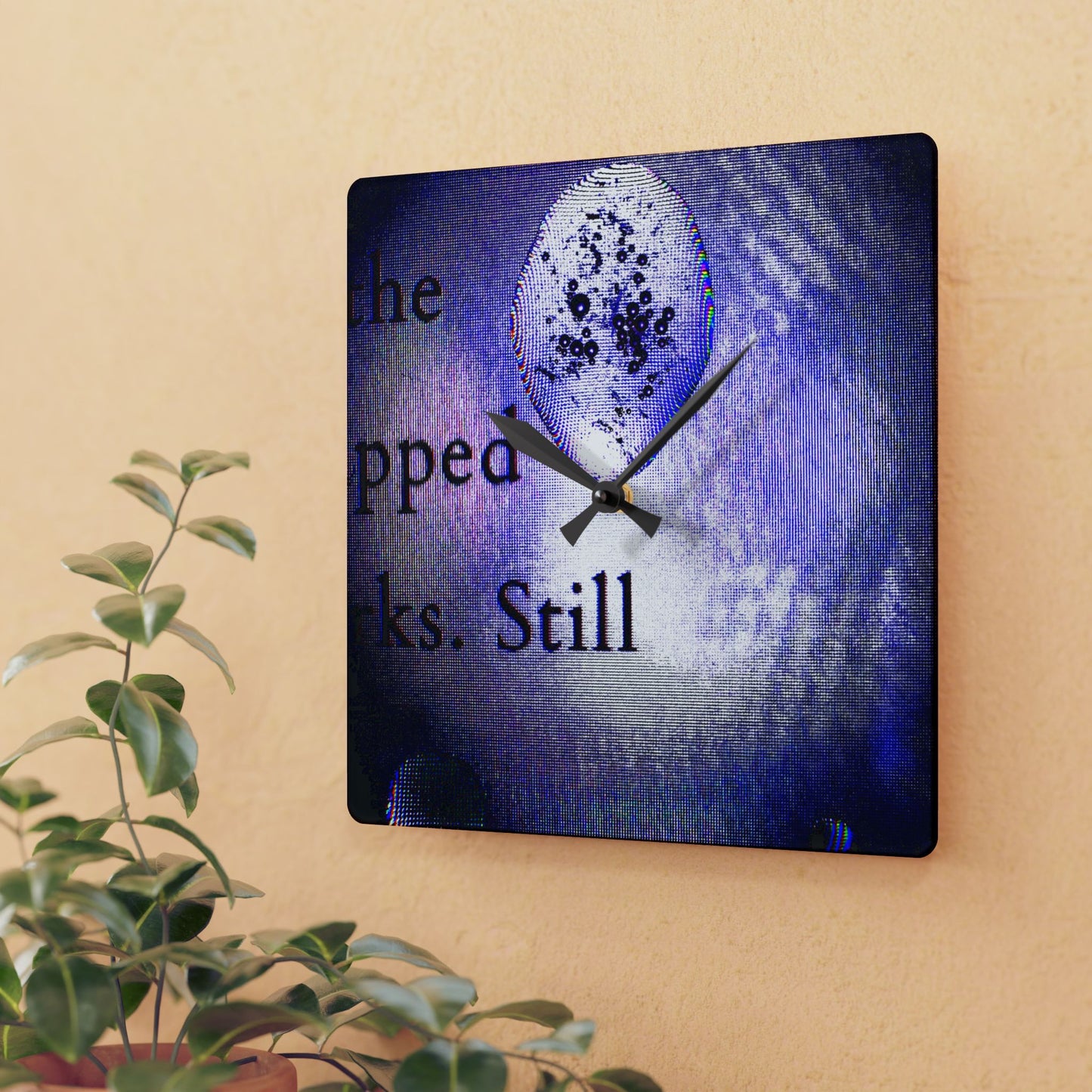 Acrylic Wall Clock - A Tear pressed in Time