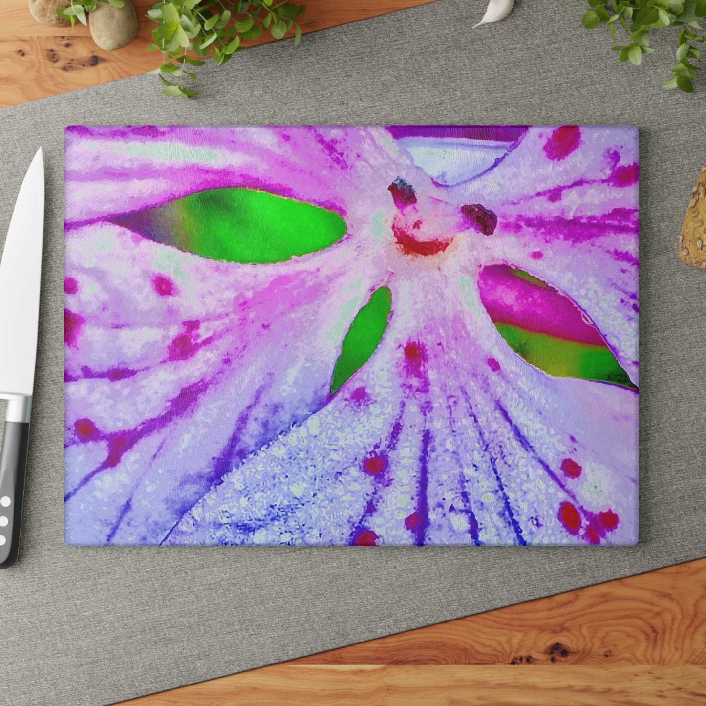 Glass Cutting Board - Slicing with Love