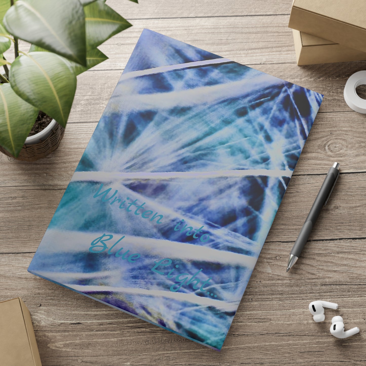 Notebook with Puffy Covers - Whisper in Blue Light
