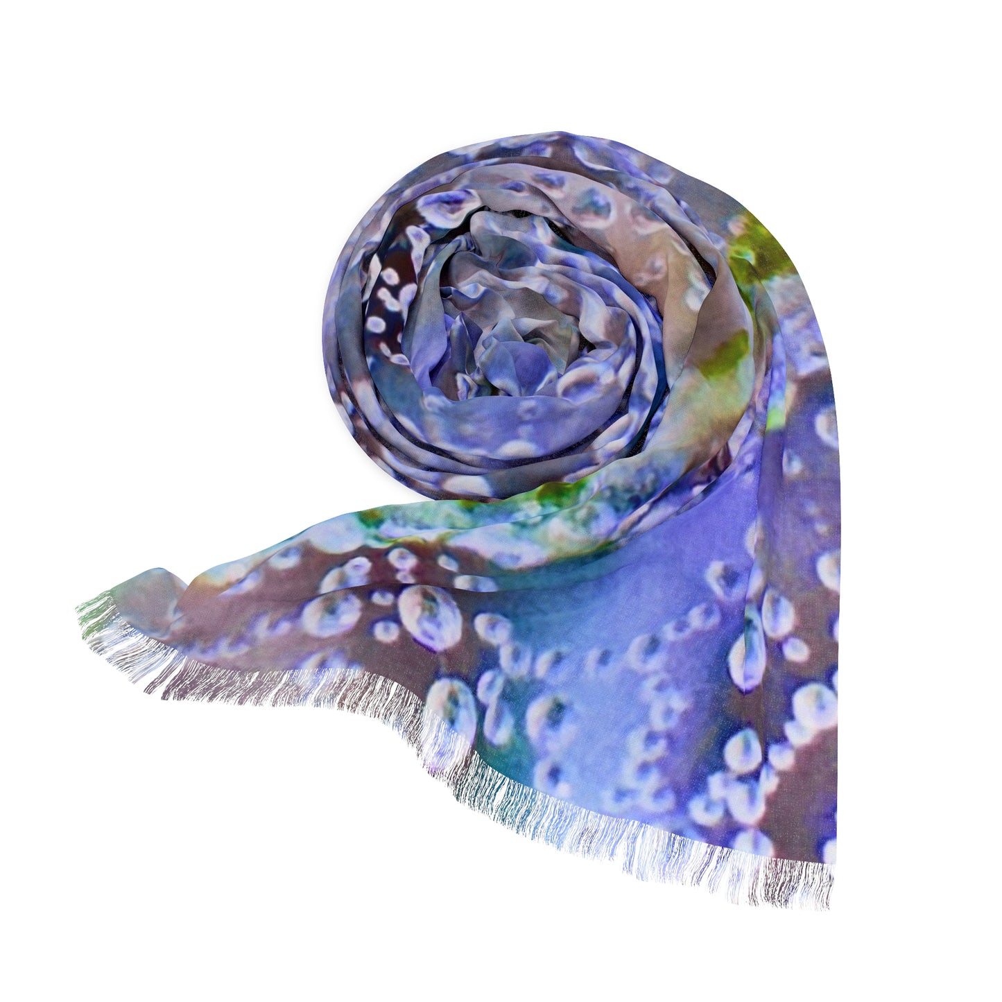 Light Scarf - Raindrops in Lavender Spin