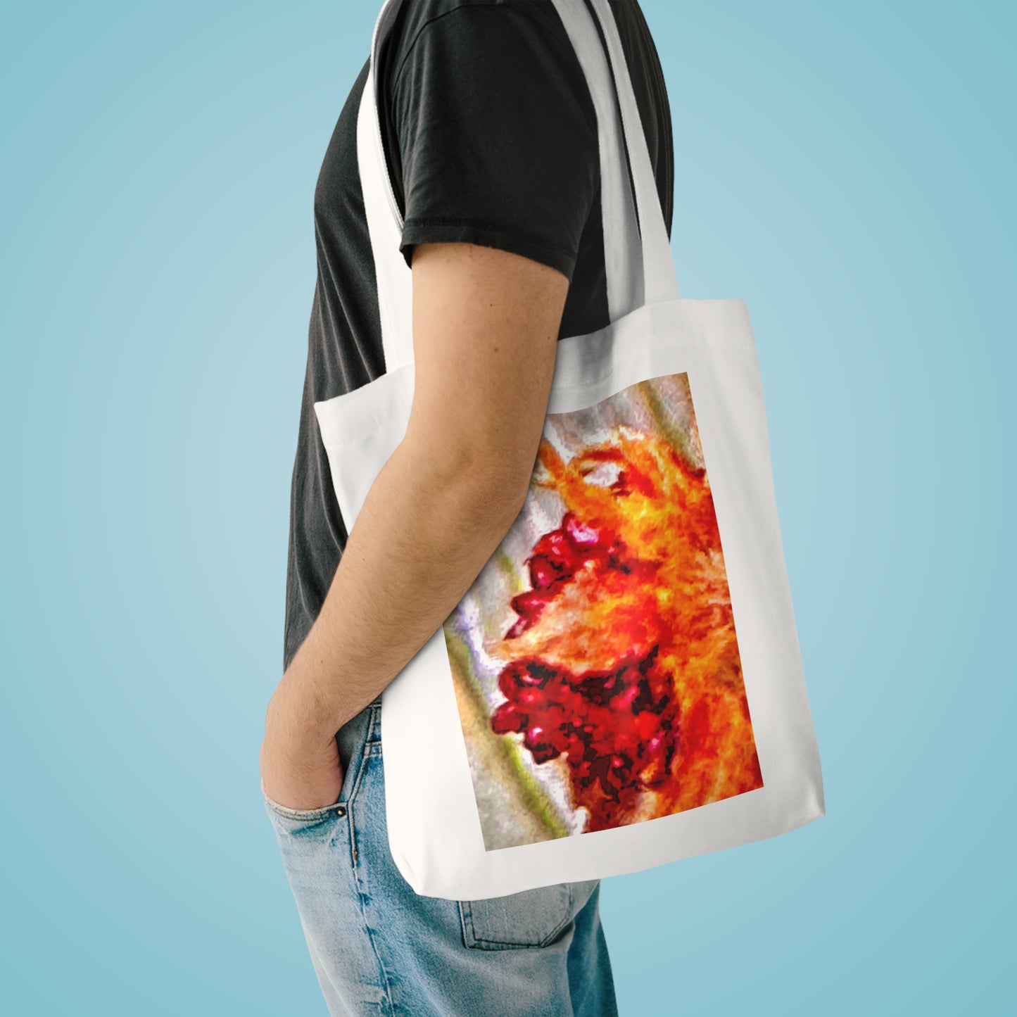 Tote Bag - Worn in Cotton Firelight