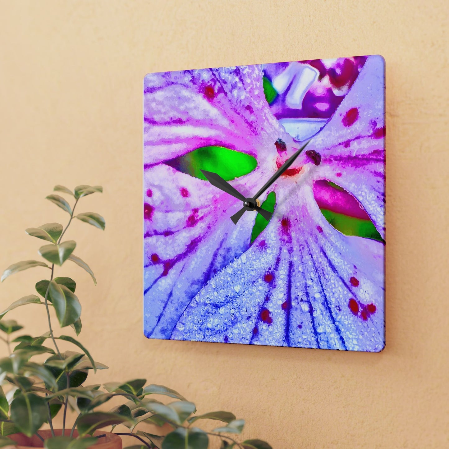 Acrylic Wall Clock - Smiles dance with Time