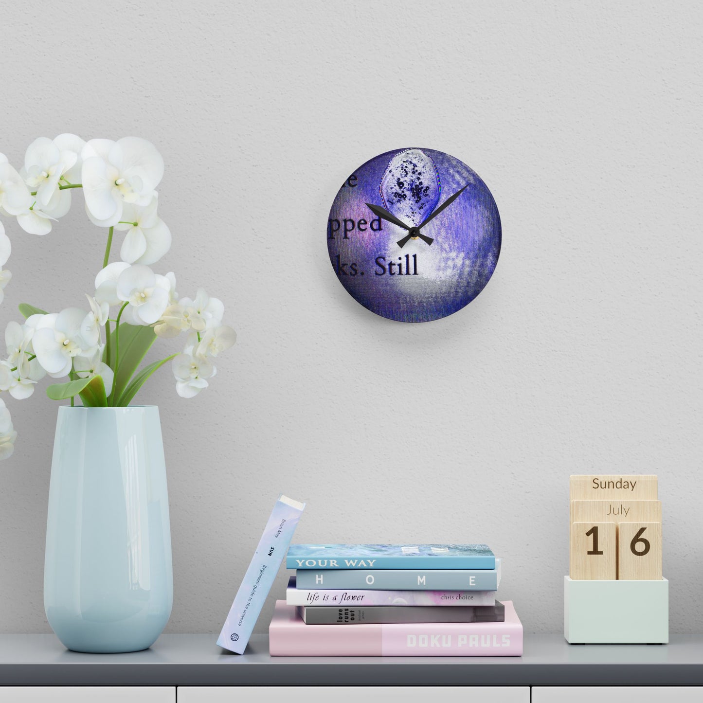 Acrylic Wall Clock - A Tear pressed in Time