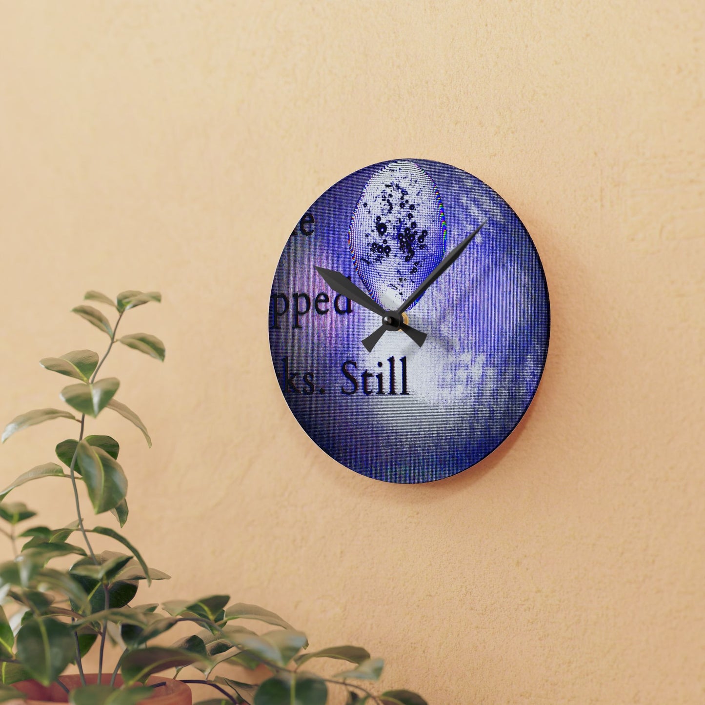 Acrylic Wall Clock - A Tear pressed in Time