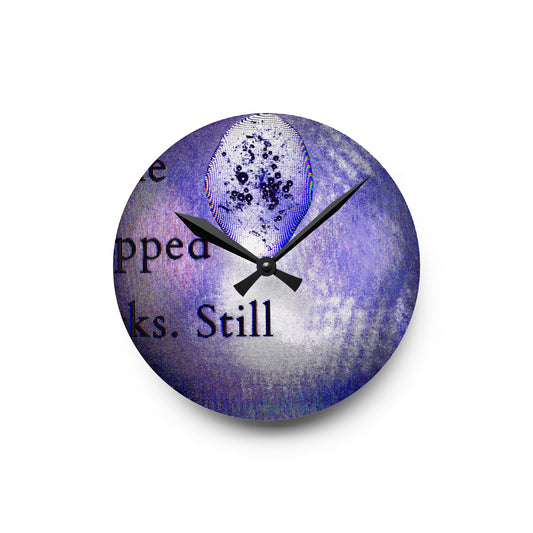 Acrylic Wall Clock - A Tear pressed in Time