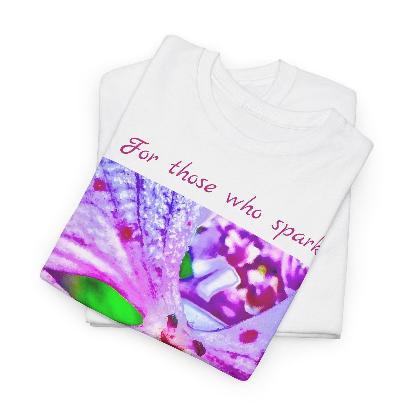 Unisex Cotton Tshirt - Smile Sparkles in Pink