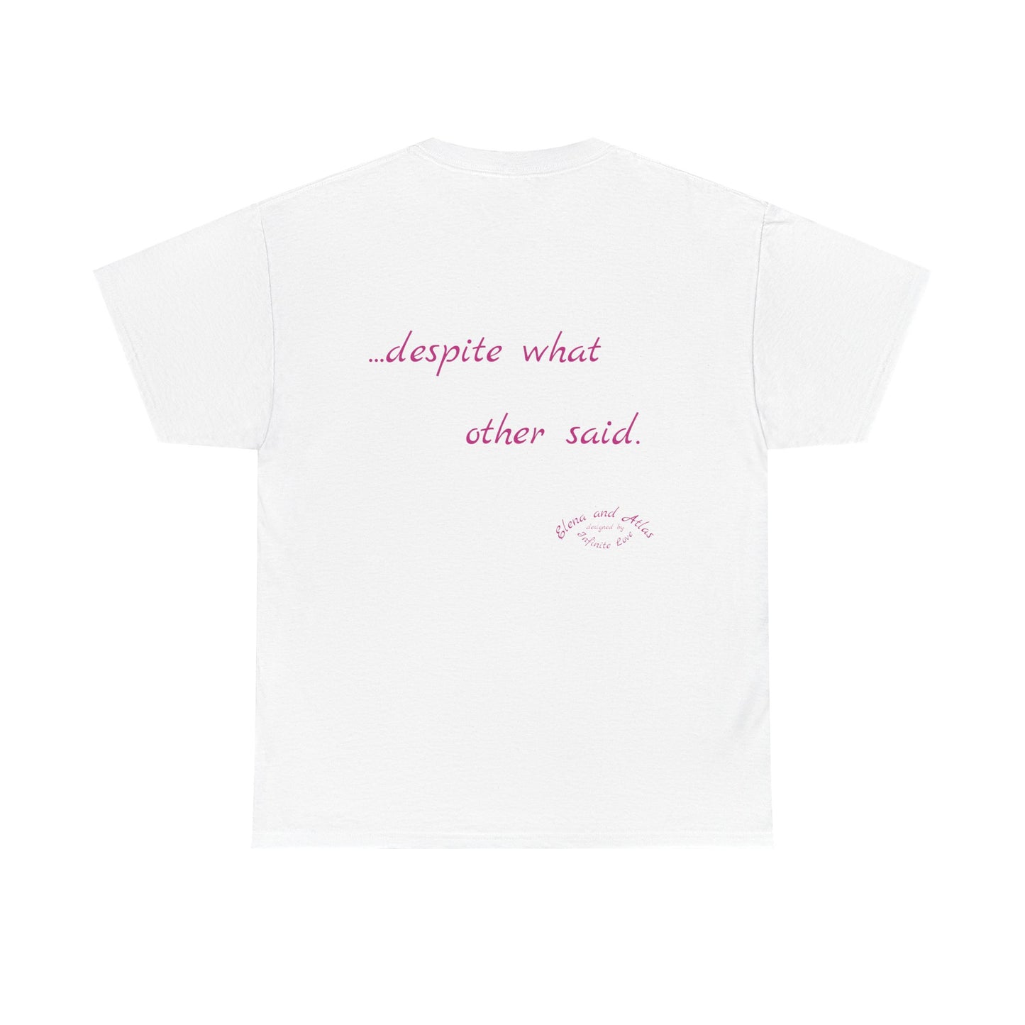 Unisex Cotton Tshirt - Smile Sparkles in Pink