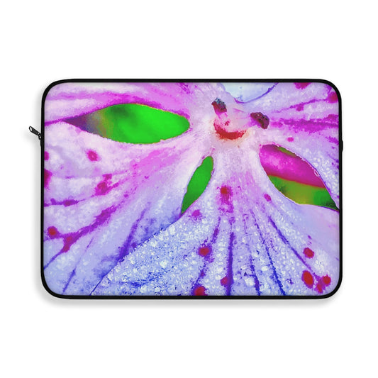 Laptop Sleeve - Pink Whisper with Green Eye