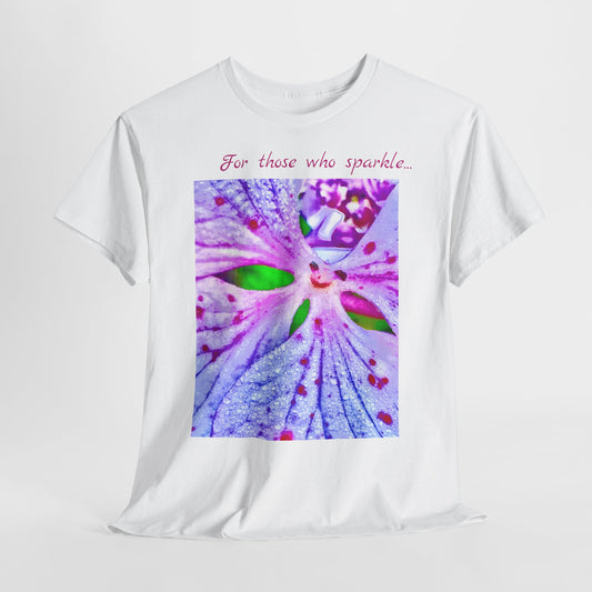 Unisex Cotton Tshirt - Smile Sparkles in Pink