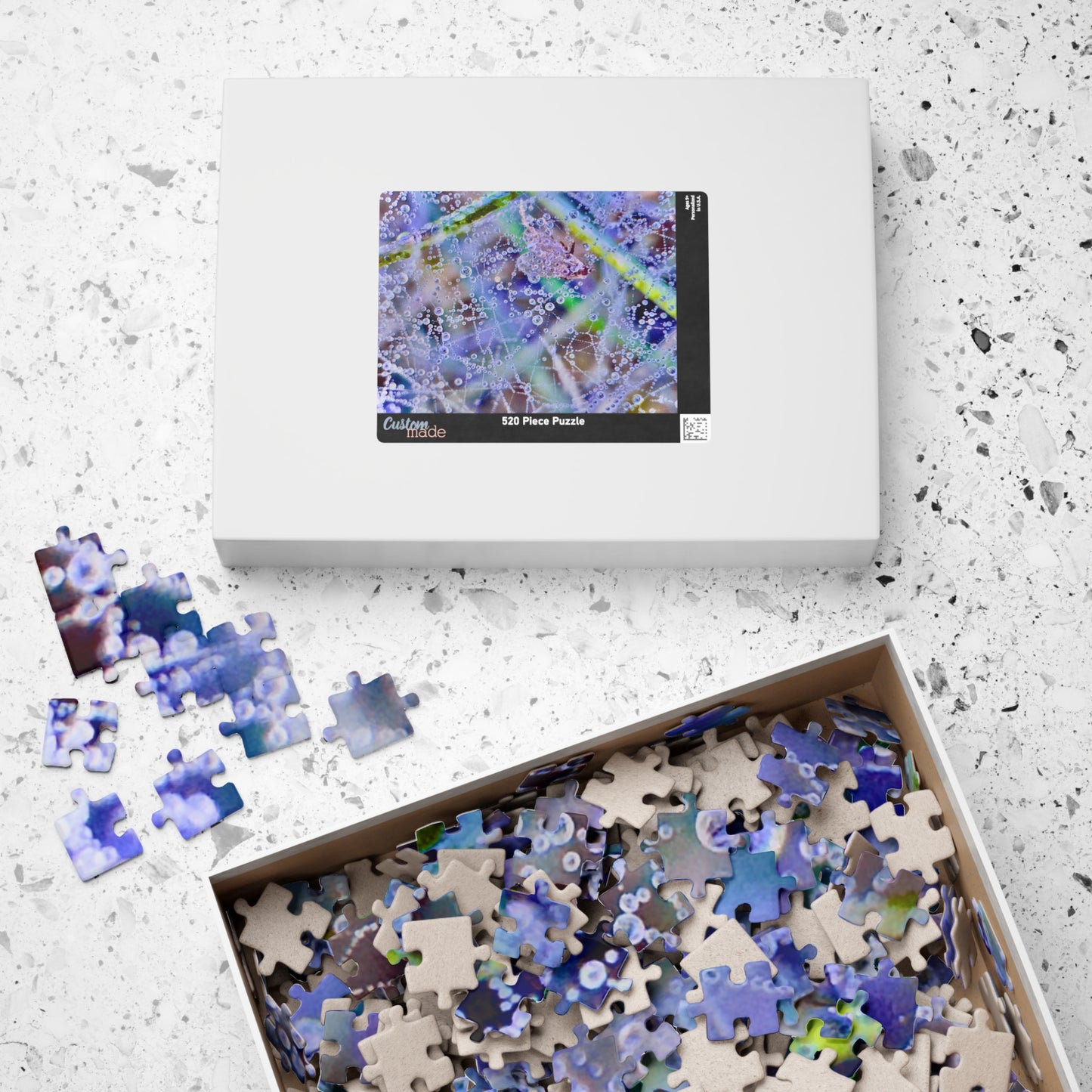 A Puzzle (110, 252, 520, 1014-piece) for the Soft - Rainy Tears on Chipboard Dreams