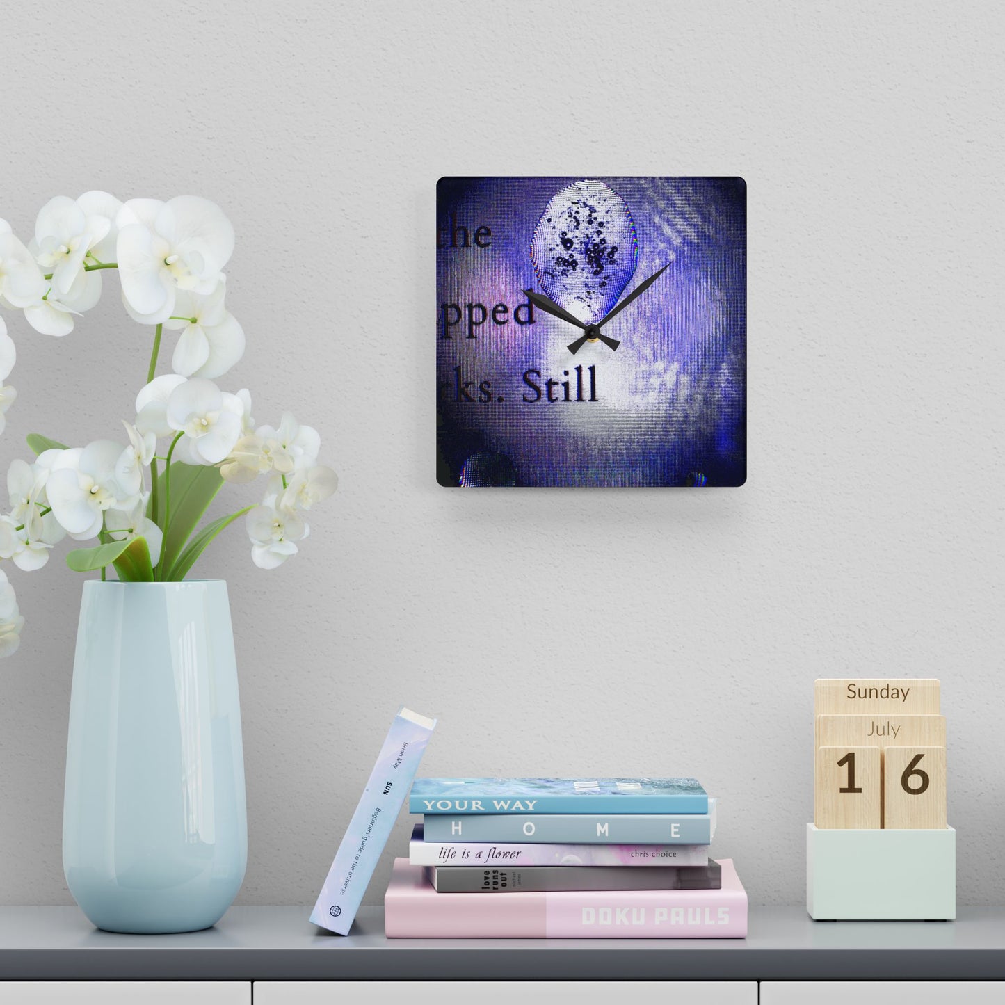 Acrylic Wall Clock - A Tear pressed in Time