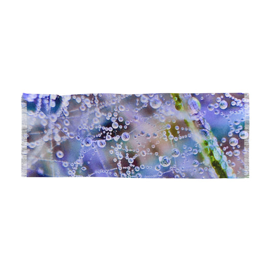 Light Scarf - Raindrops in Lavender Spin