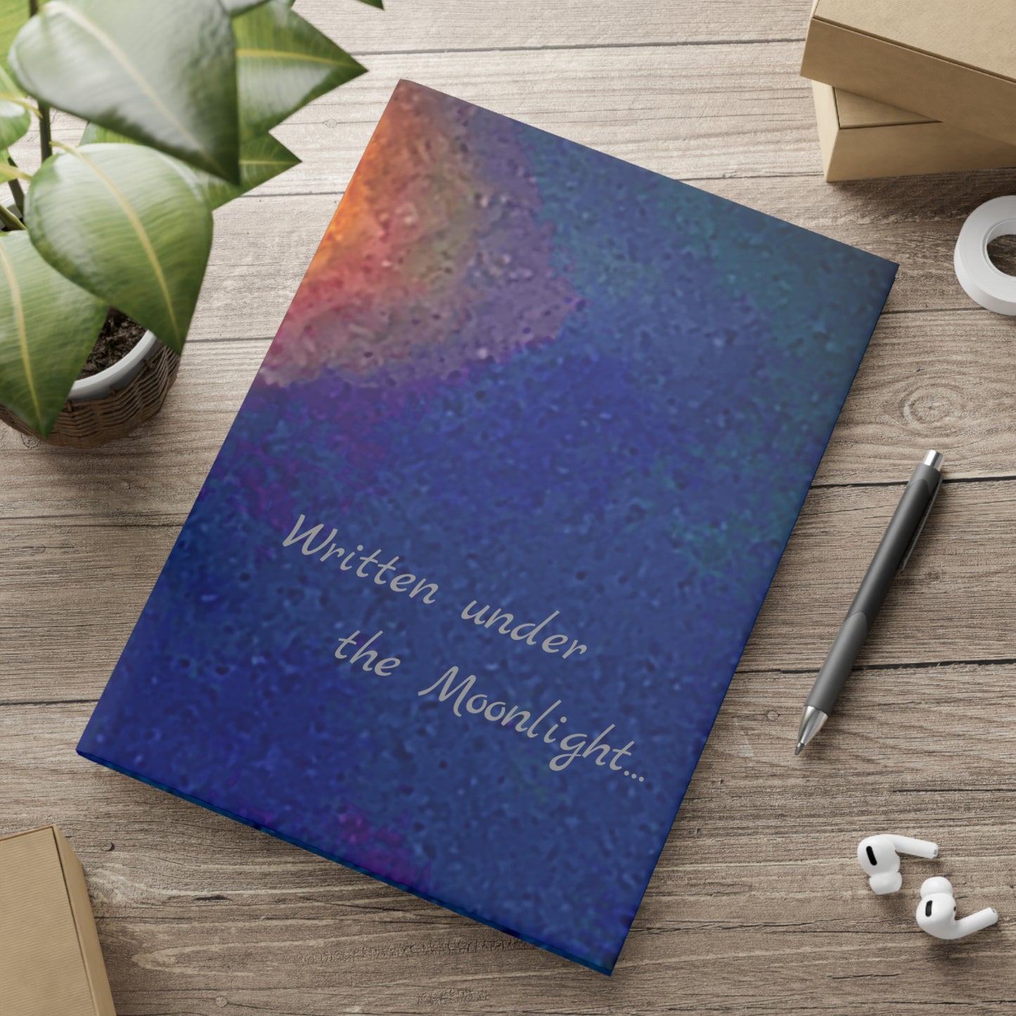 Notebook with Puffy Covers - Written under the Moonlight