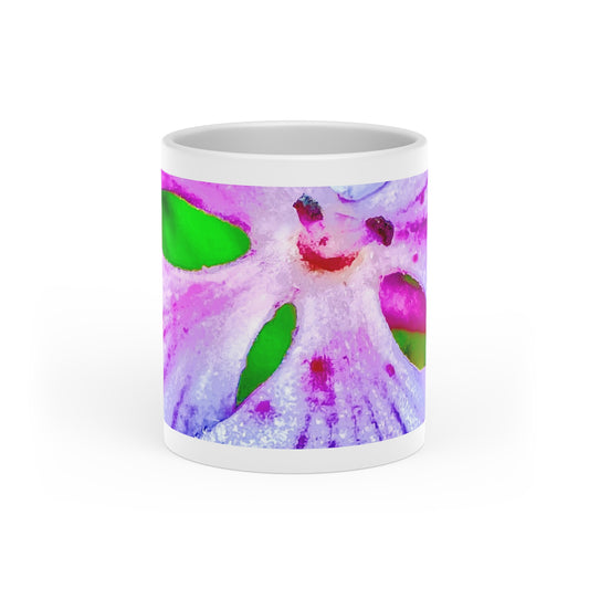 Heart-Shaped Mug - Flower Blooms in Pink