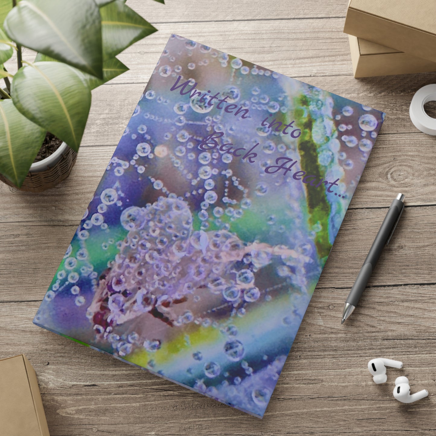 Notebook with Puffy Covers - Written Into Back Heart