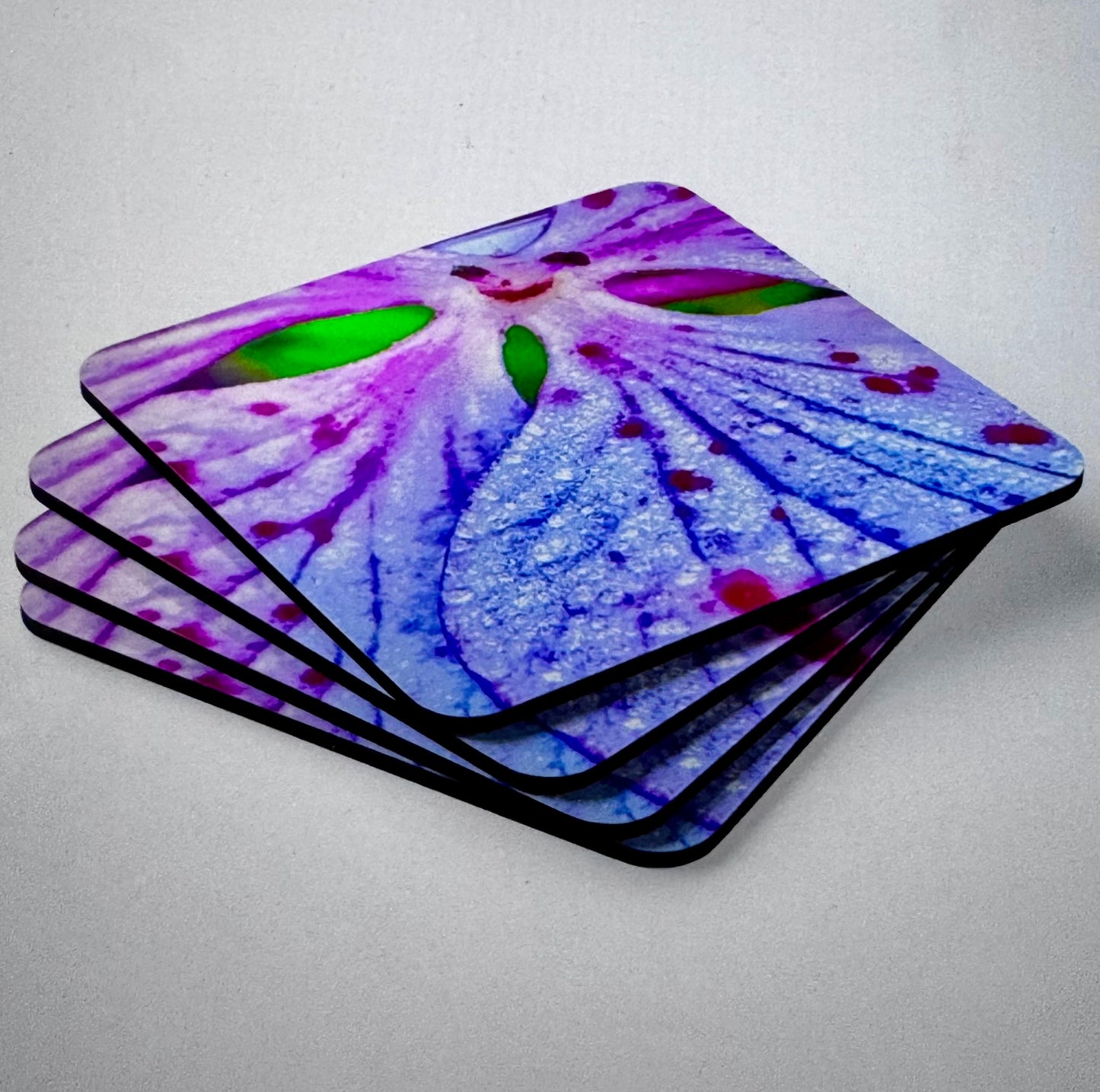 Corkwood Coaster Set -Flower Smile Last